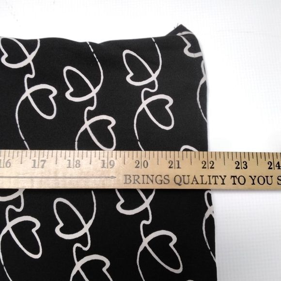 Apt 9 Blouse Black White Heart Swirl Button Down Sz S Coquette Feminine Whimsy - Picture 11 of 12